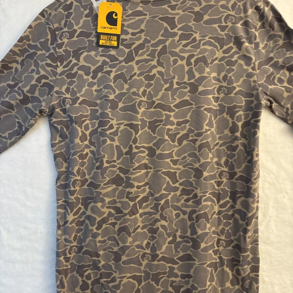 carhartt t shirt Youth Long Sleeve, Camo Print, Size Medium 10/12